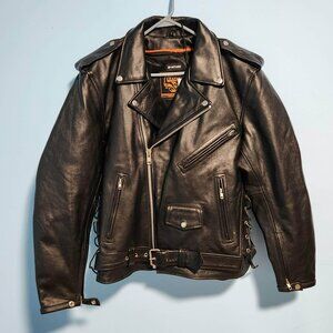 NEW Milwaukee Leather Men’s Motorcycle Jacket Large Zip-Out Liner Black
